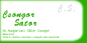 csongor sator business card