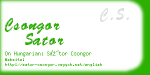 csongor sator business card